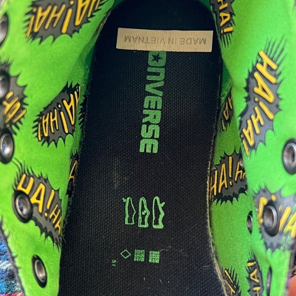 Converse × DC Comics The Joker All-Star High Tops HAHAHA Sizes Mens 5 Womens 7 - Picture 5 of 11